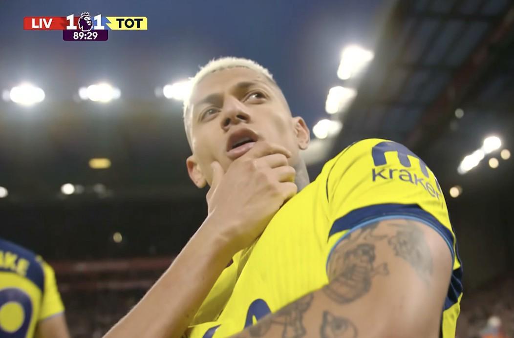 Bet365体育-16场6球，利物浦是里沙利松英超生涯进球并列最多的对手